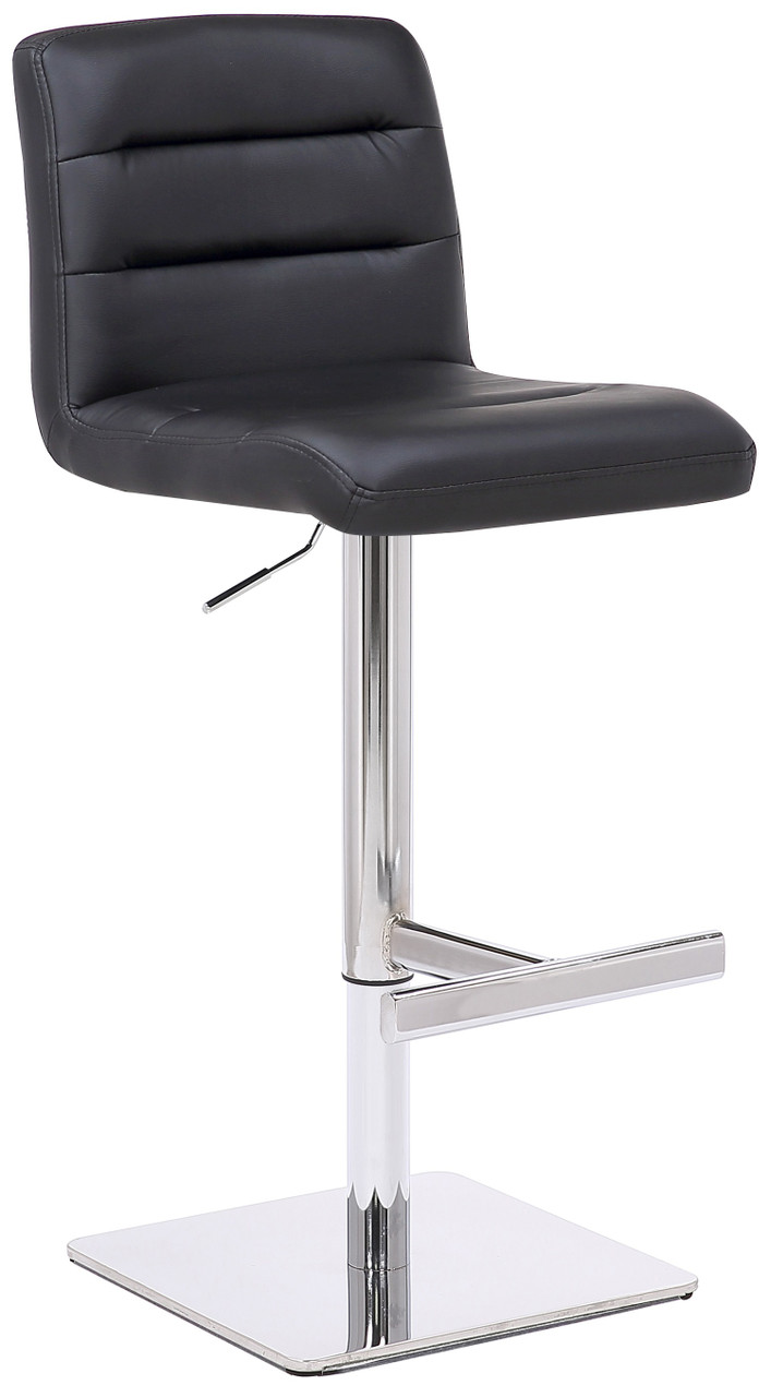 Signature Luscious Leather Bar Stool Black Kitchen Bar Stools