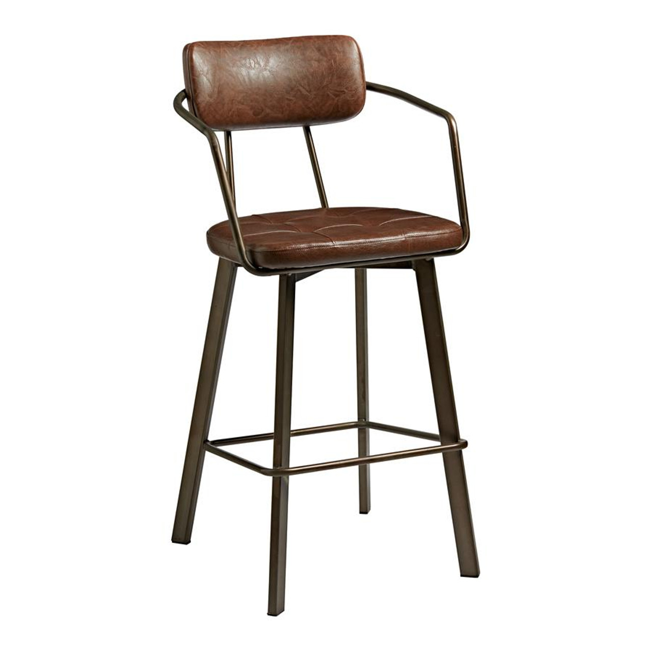 Auzet Bar Stool Old Anvil Vintage Brown Simply Bar Stools