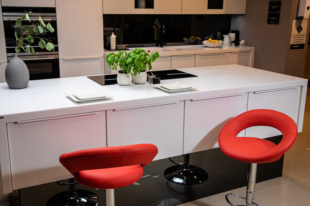 Red Bar Stool from our Sorrento Kitchen Range - Main Image
