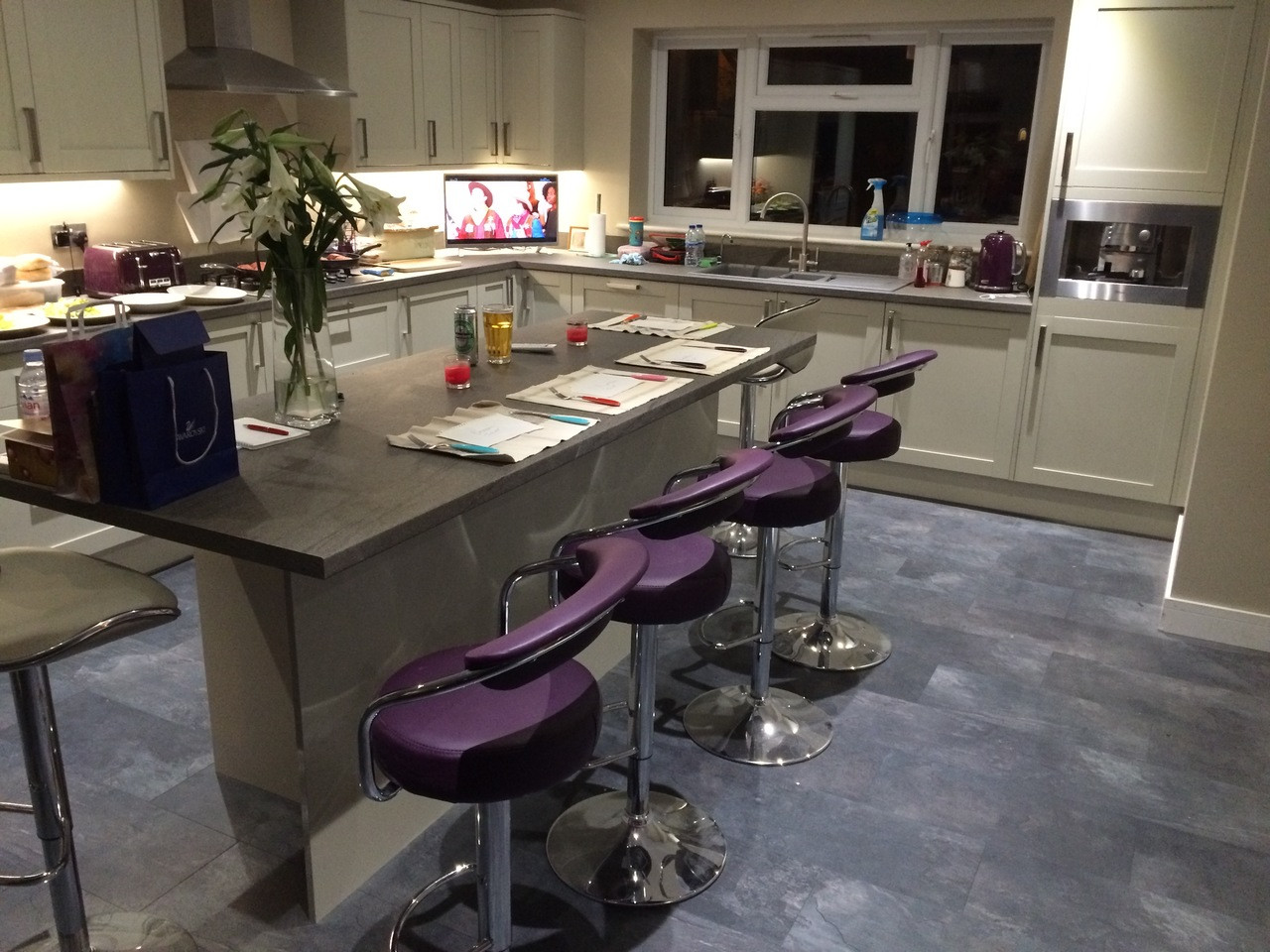 Zenith Purple Bar Stool Breakfast Bar Stool