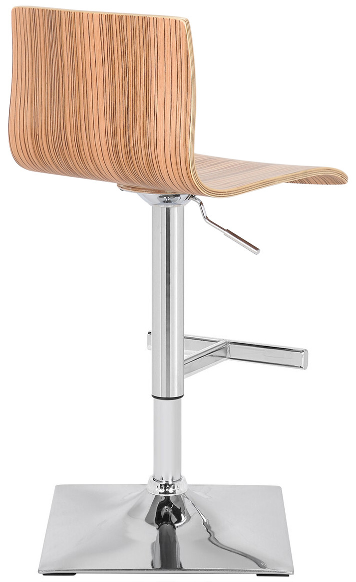 Venezia Zebrano Wooden Grain Effect Bar Stool