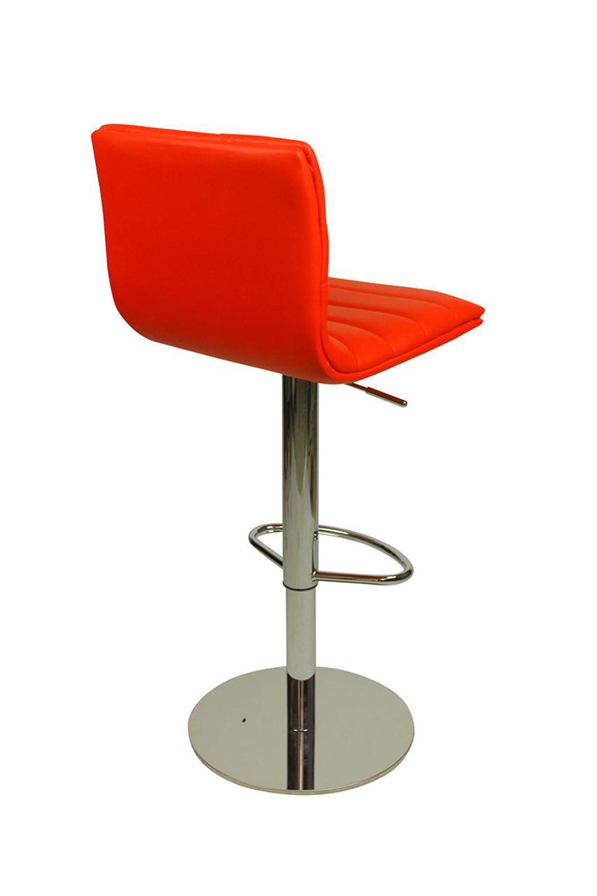 Deluxe Aldo Bar Stool Red Stable & Comfortable