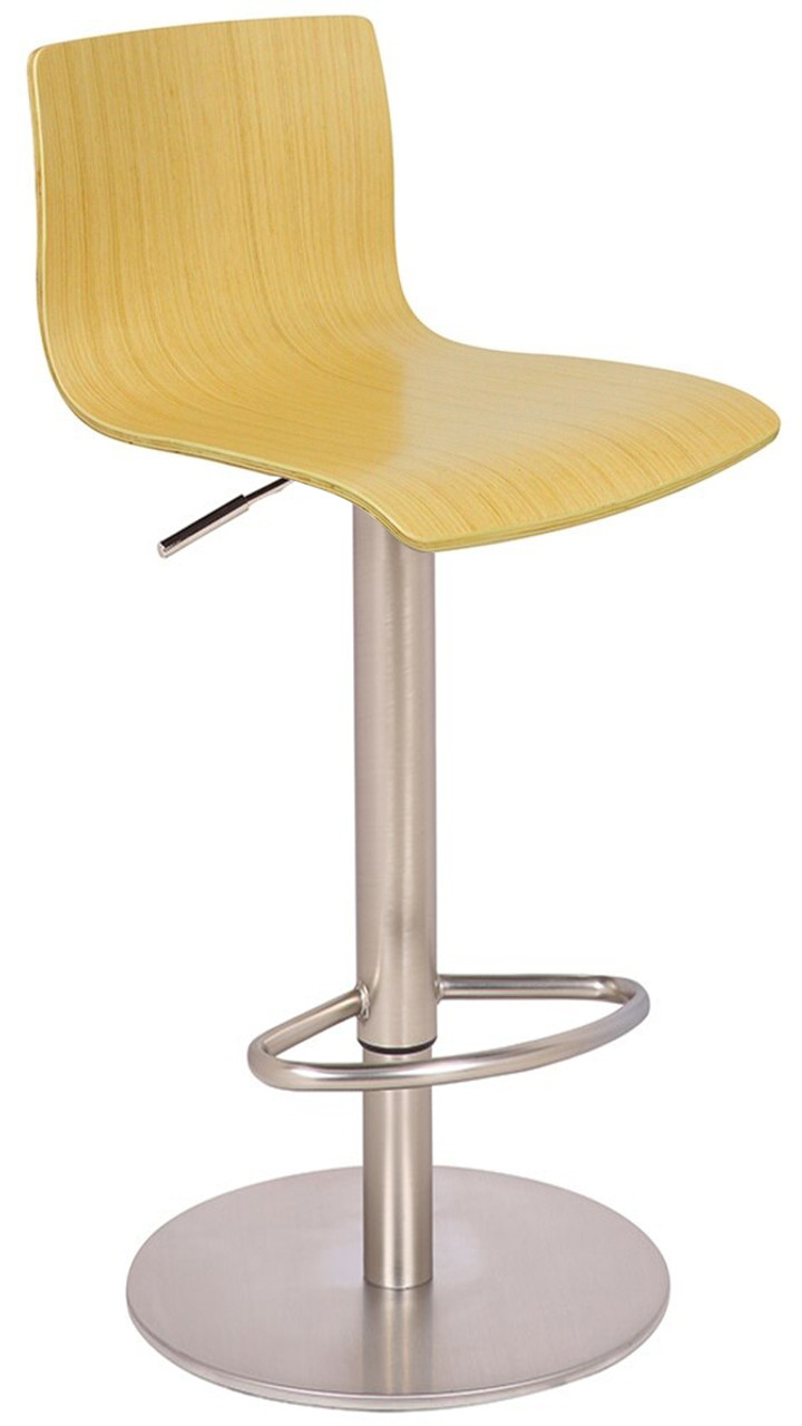 Deluxe Venezia Brushed Bar Stool Oak Kitchen Bar Stools Simply Bar