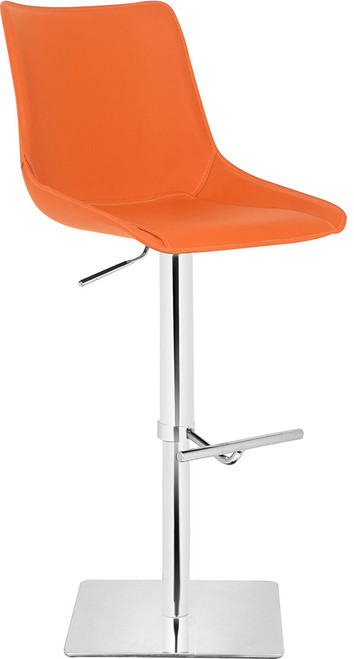 Magnifico Signature Real Leather Bar Stool Tan Orange Magnifico Signature Real Leather Bar Stool Tan Orange