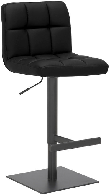 Deluxe Allegro Bar Stool Black with Black Frame