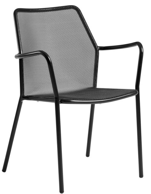Palma Outdoor Metal Armchair - Black