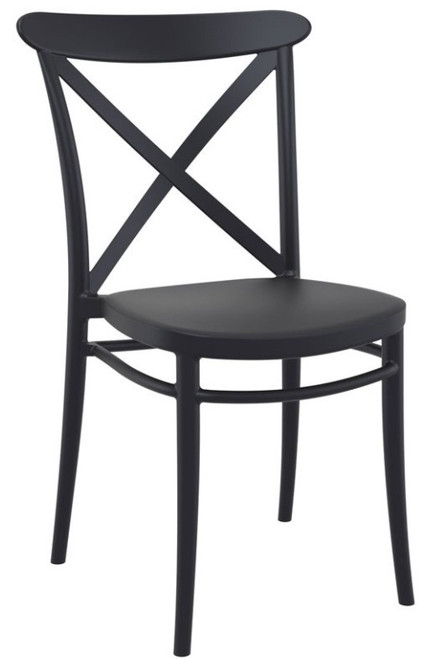 Cross Side Chair Black