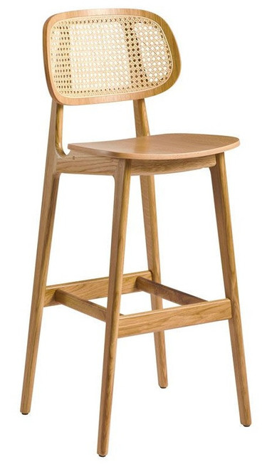 Relish Barstool Natural Oak Natural Cane Back