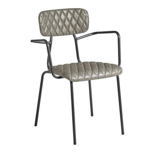 Kara Armchair Diamond Stitched Vintage Silver Kara Armchair Diamond Stitched Vintage Silver