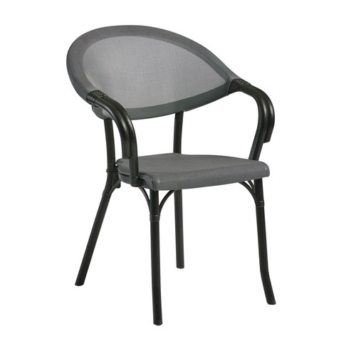 Selva Armchair Black Frame Silver Seat And Back Selva Armchair Black Frame Silver Seat And Back