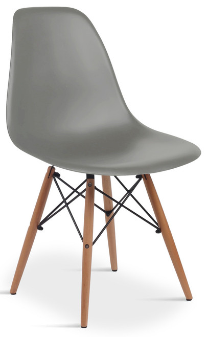 Iconic Chair with Wooden Legs Grey - 2 Pack Iconic Chair with Wooden Legs Grey - 2 Pack