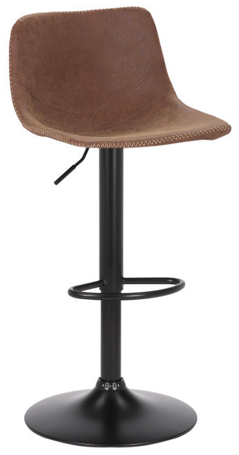 Antico Bar Stool Brown with Black Frame