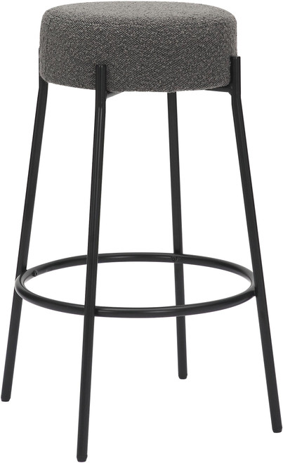 Rotonda Boucle Bar Stool Grey Rotonda Boucle Bar Stool Grey