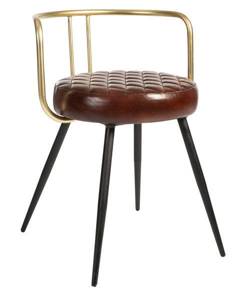 Aulenti Low Cocktail Leather Stool Claret Red