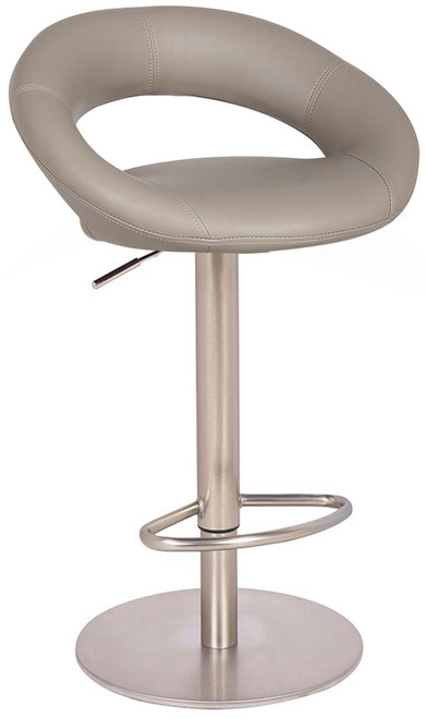 Ex Display - Deluxe Sorrento Kitchen Brushed Bar Stool Grey
