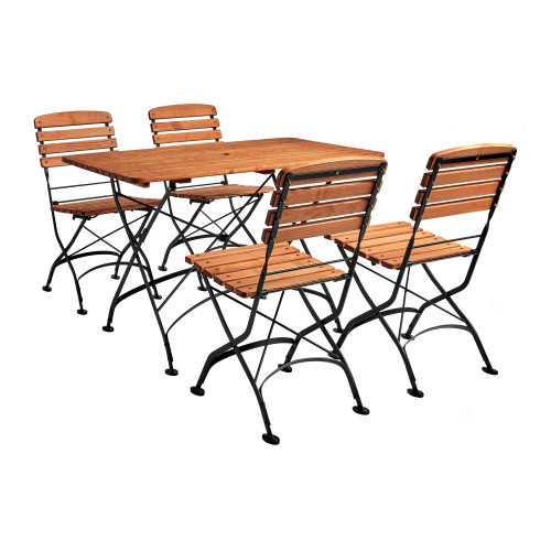 Arch 4 Seater Outdoor Rectangular Dining Set - Wood