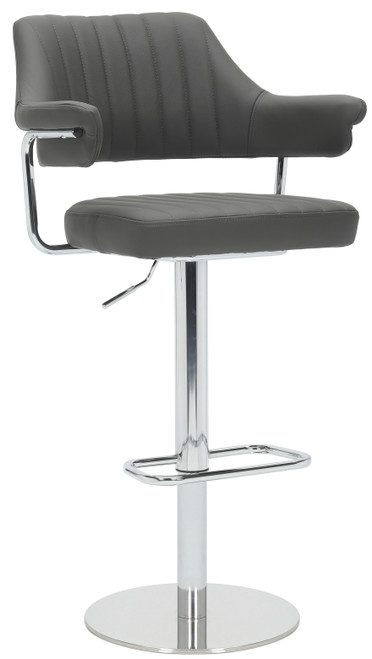 Concorde Signature Real Leather Bar Stool Charcoal