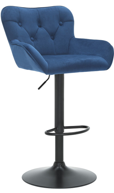 Varenna Bar Stool Blue with Black Frame