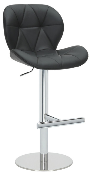 Monza Signature Real Leather Bar Stool Black