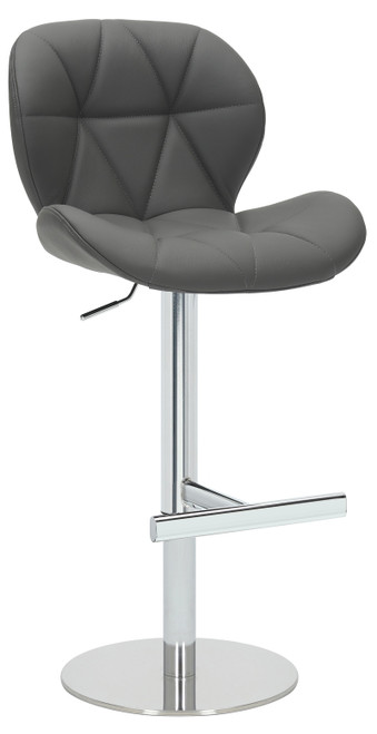 Monza Signature Real Leather Bar Stool Charcoal