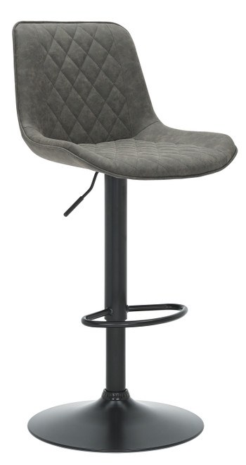 Torino Bar Stool Charcoal Grey with Black Frame