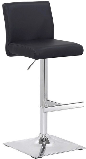 Snella Real Leather Bar Stool Black