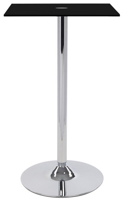 Como Poseur Table Square Black Glass