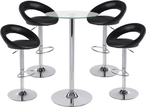 Sorrento Real Leather Bar Stool and Como Table Package Sorrento Real Leather Bar Stool and Como Table Package