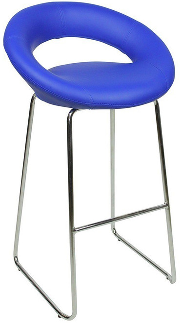 Sorrento Kitchen Fixed Height Curved Bar Stools Blue Simply Bar