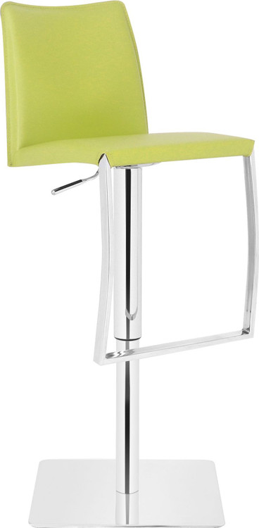 Eccellente Real Leather Bar Stool Lime Green