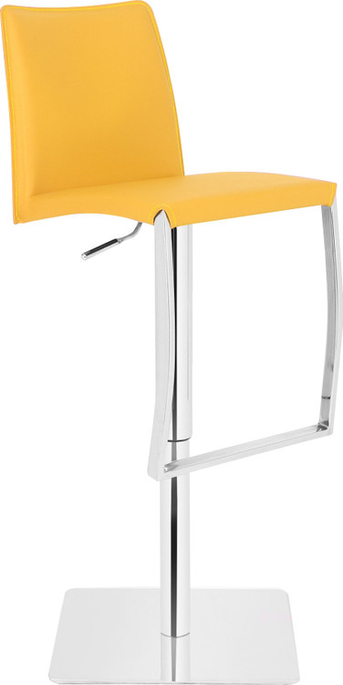 Eccellente Real Leather Bar Stool Mustard - Main Image