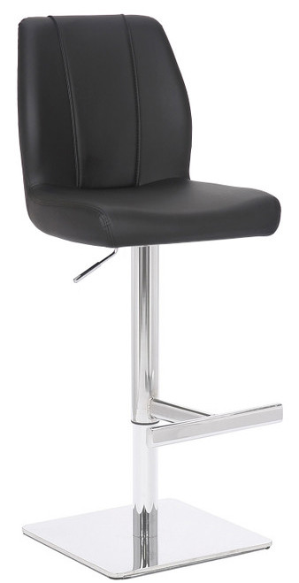 スティナ　Retune. ブラックベロアM Black Faux Leather Bar Stool | Modern Bar Seating