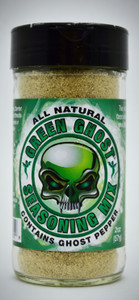 Same great seasoning, new look.  Smoked Ghost Pepper and Green Chile.  Add to anything for more flavor and heat.  Before during or after cooking.