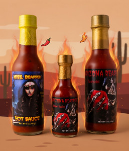 The Reapper™ Bunch.  Honey Sweet and Spicy Miss Reapper™.  Every Day Reapper™ Jr. and the concentrated heat in Reapper™ Sr.  Get a little of them all together in this special pack.