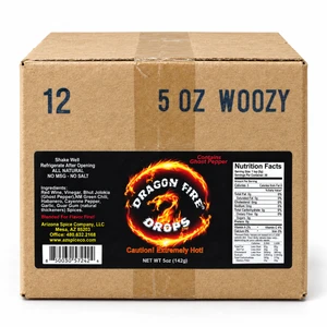 12 ct 5 oz hot sauce bottles *VERY SPICY 
