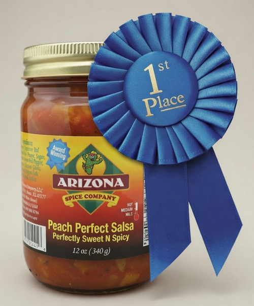 1st Place Award Winning and Perfectly Sweet and Spicy.   One of our best selling salsas.
