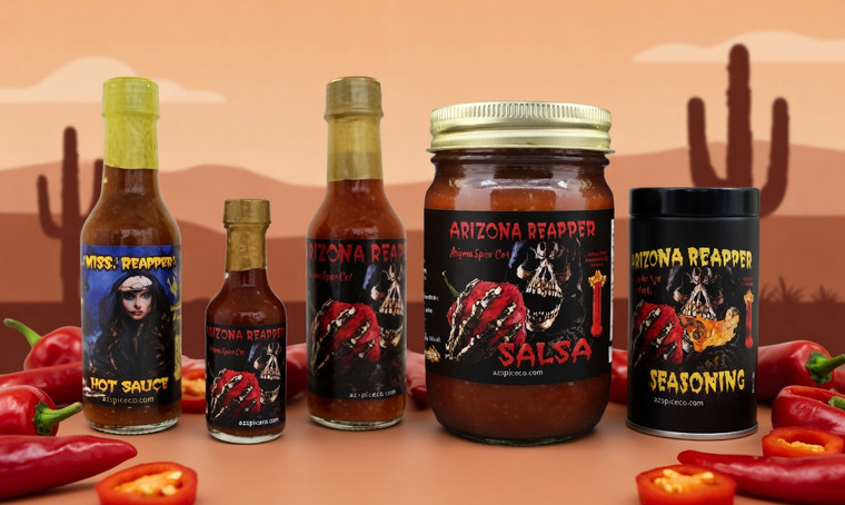 It's all about the flavor in this special 5 pack.  Sure to please that person who likes the heat!  All natural award winning products.  Honey Sweet and Spicy to extremely hot.  A nice mix.