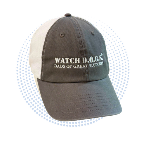 WATCH D.O.G.S.® Unstructured Trucker Hat/Cap - Grey/White