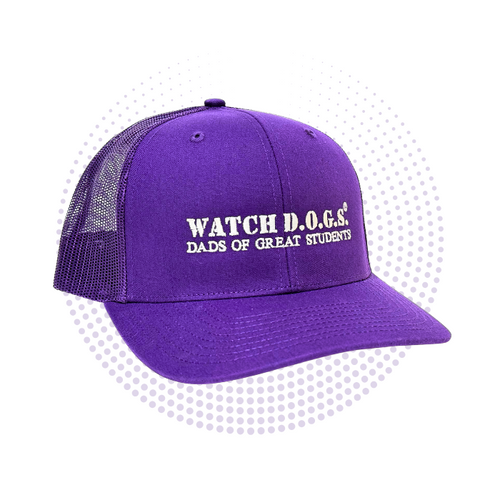WATCH D.O.G.S.® Embroidered Stencil Trucker Hat - Purple
