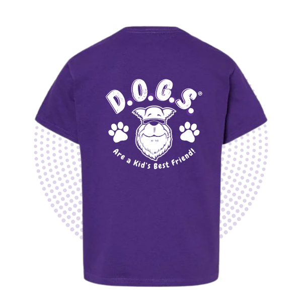 D.O.G.S. Are a Kid's Best Friend - Youth T-Shirt - Purple