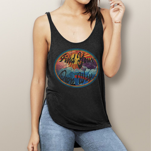 Find Your Own Way - Flowy Slit Tank 