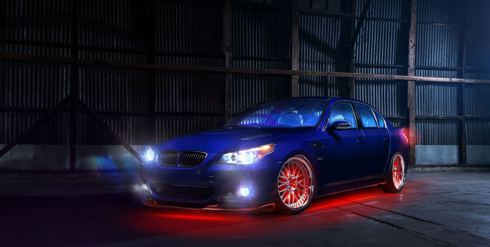 car LED lights on