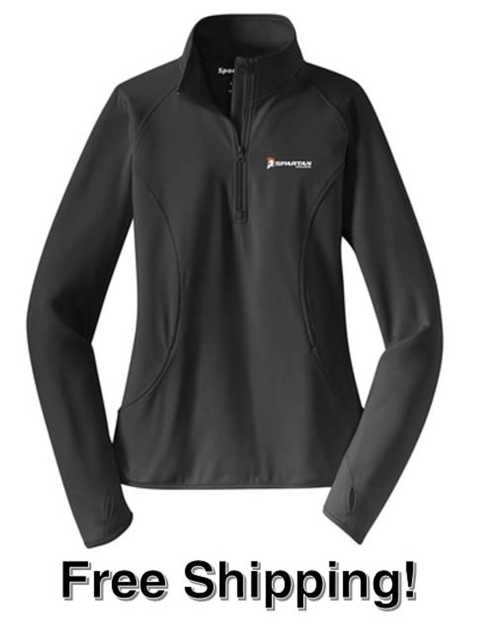 Spartan Ladies Sport Wick Stretch 1/2 Zip Pullover - Gray