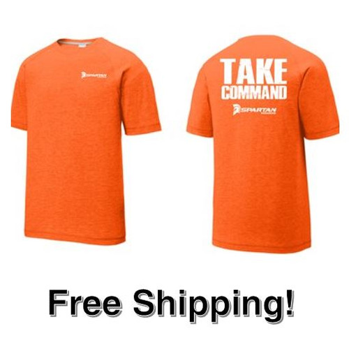 Spartan Take Command Tri-Blend Orange T-Shirt