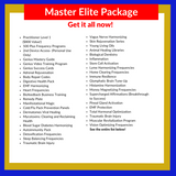 When you own our Level 1 package or higher, you can upgrade to Master Elite!
