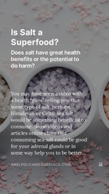 Is Salt a Superfood?