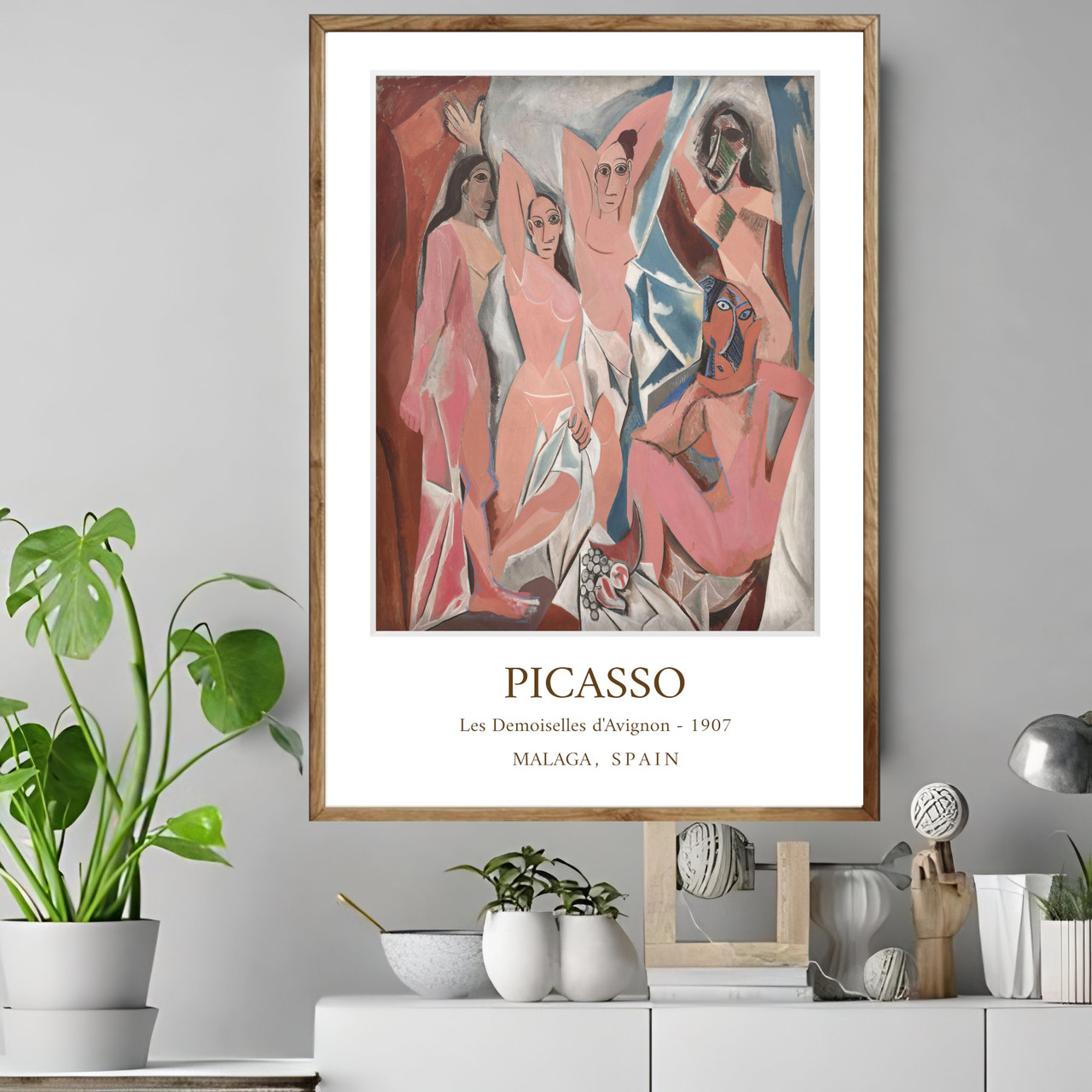Picasso ‚Les Demoiselles‘ Leinwand-Druck – Gerahmt, Fertig Zum Aufhängen