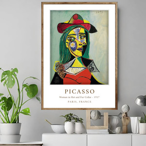 Woman in Hat and Fur Collar Pablo Picasso Woman in Hat and Fur Collar Pablo Picasso