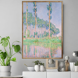 Poplars, Pink Effect by Monet Poplars, Pink Effect by Monet