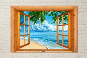 Window View Ocean Wather Beach 03 Window View Ocean Wather Beach 03